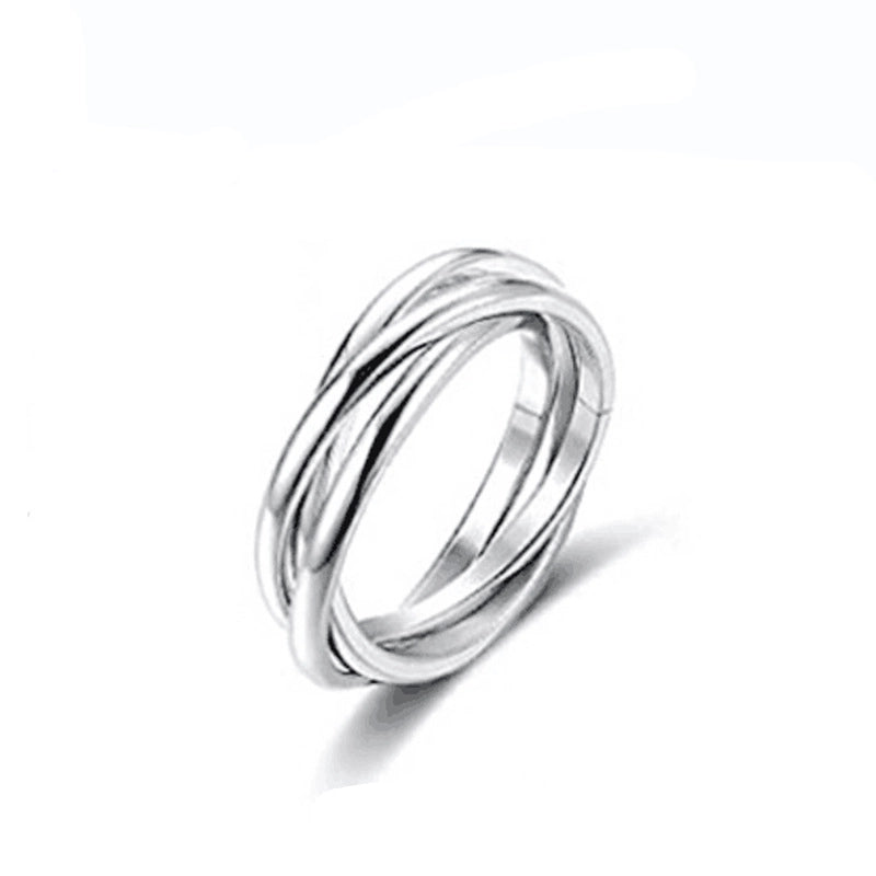 Sources Xingyue Couple Ring Double-layer Rotating Dynamic Decompression Anti-anxiety Pressure Titanium Steel Ring