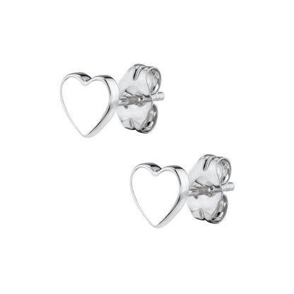 Minimalist Heart Plating Copper Earrings Ear Studs
