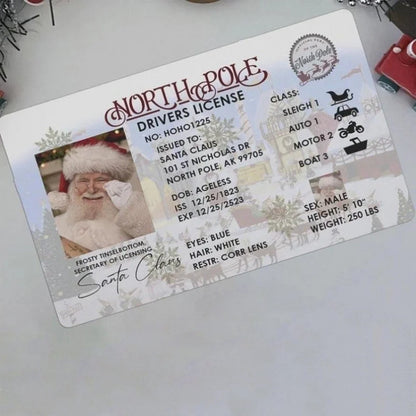 Christmas Cartoon Style Funny Santa Claus PVC Party Birthday Card