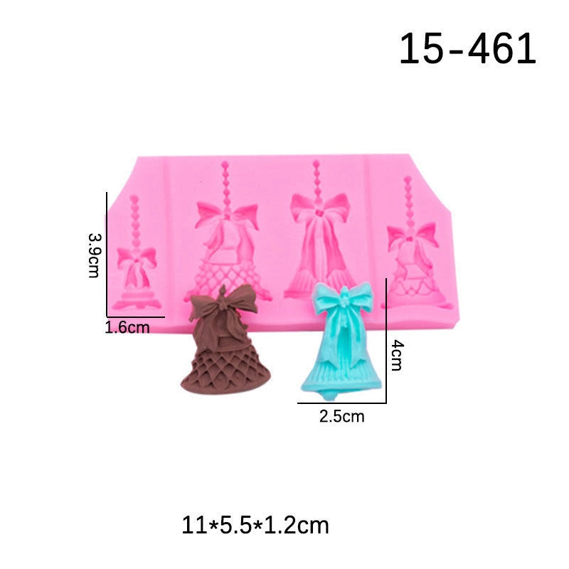 Christmas Casual Elegant Cute Christmas Hat Christmas Socks Silica Gel Kitchen Molds 1 Piece 1 Set