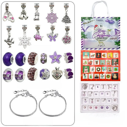 Christmas 24 Countdown Calendar DIY Blind Box Creative Blind Box Bracelet Jewelry Advent Gift