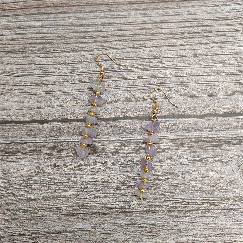 1 Pair Ethnic Style Geometric Natural Stone Drop Earrings