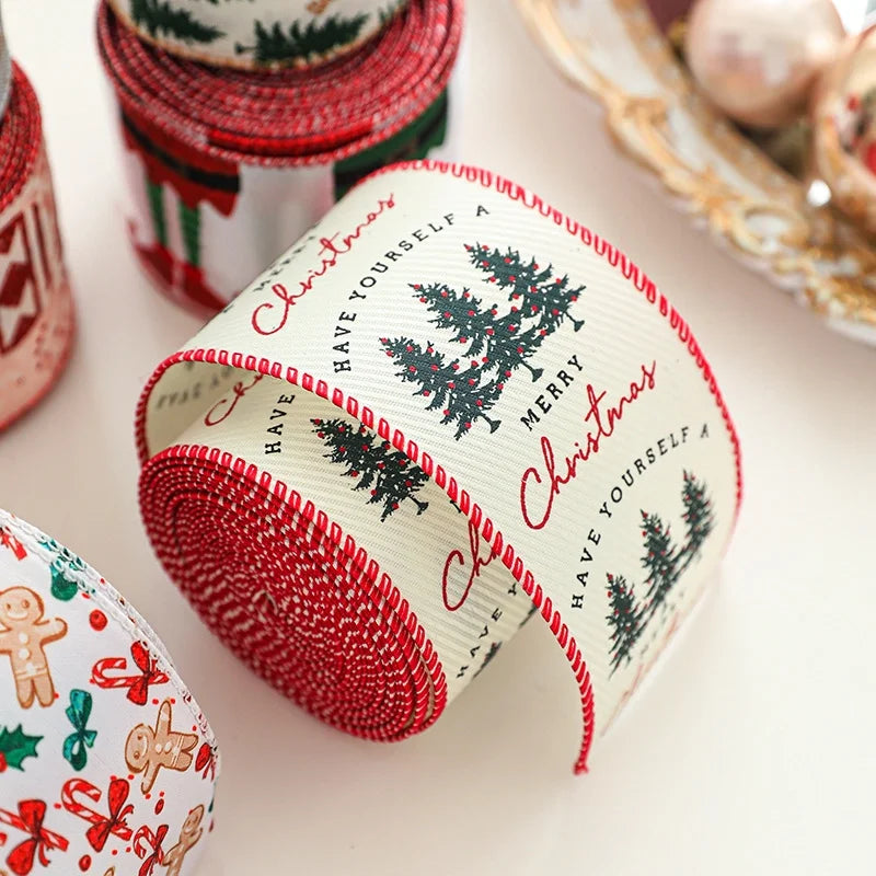 Christmas Cartoon Style Cute Gingerbread Letter Holiday Banquet Colored Ribbons Party Accessories