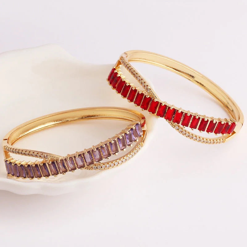 Zircon Electroplating Bangles