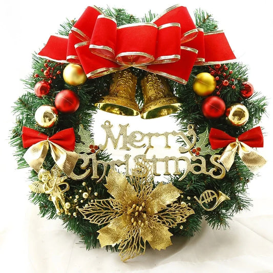 Green Lemon Christmas Wreath 30cm Decorative Door Hanging New Pendant Rattan Wreath 40cm Courtyard Layout Hotel Shopping Mall