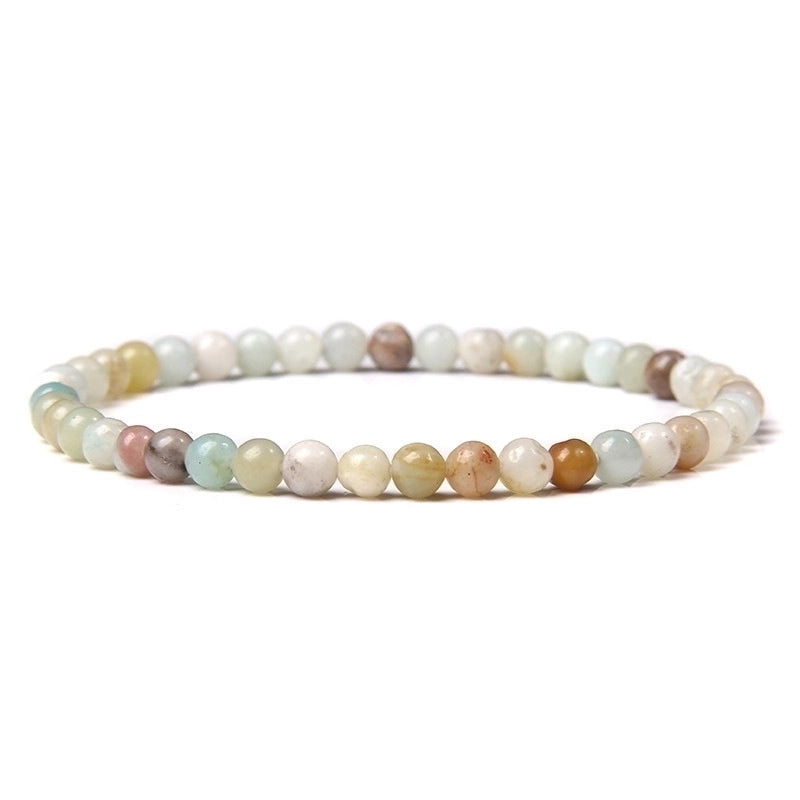 Romantic Classic Style Round Natural Stone Bracelets In Bulk