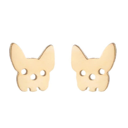 1 Pair Minimalist Animal Plating 304 Stainless Steel 18K Gold Plated Ear Studs