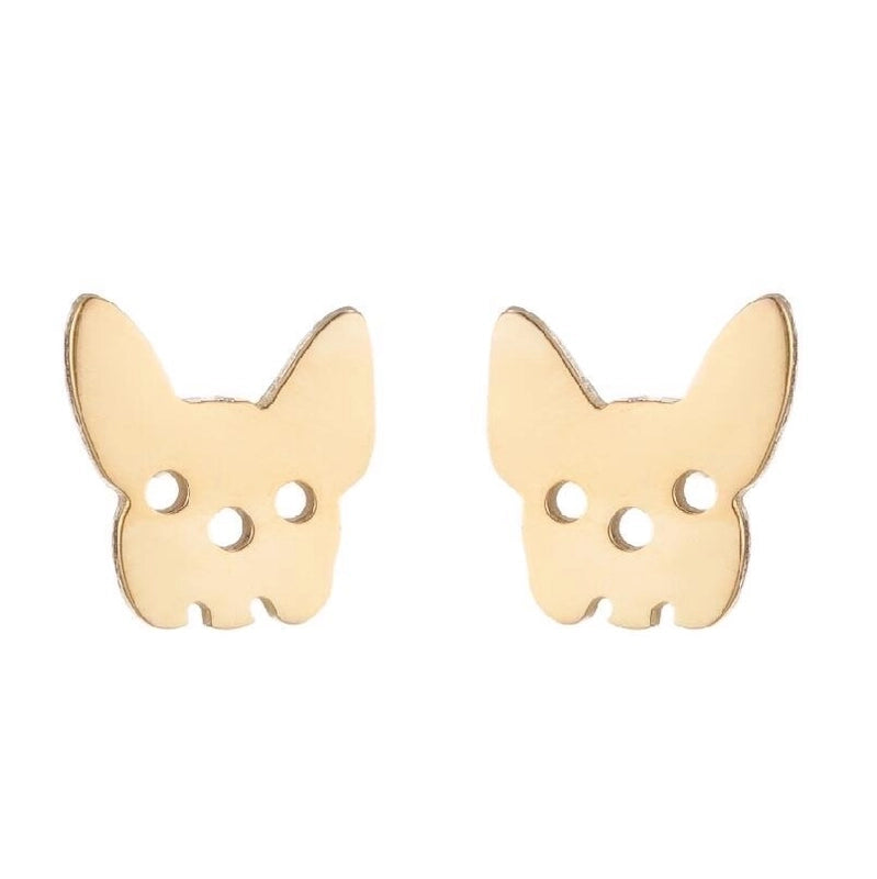 1 Pair Minimalist Animal 304 Stainless Steel 18K Gold Plated Ear Studs