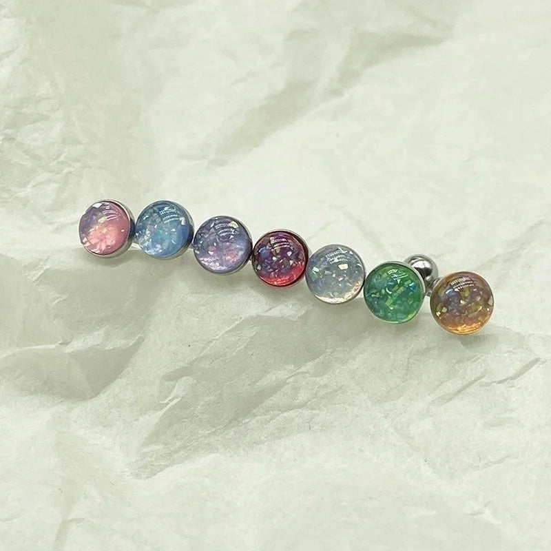 Minimalist Geometric Titanium Steel Plating Tongue Nail 1 Piece