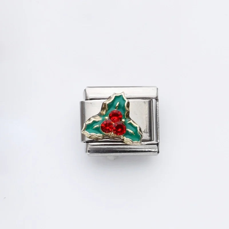 1 Piece 9*10mm 201 Stainless Steel Christmas Tree Santa Claus Christmas Socks Jewelry Accessories