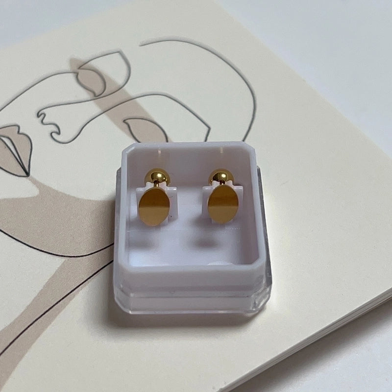 1 Pair Sweet Cross Heart Shape Snowflake Plating 304 Stainless Steel Titanium Steel 18K Gold Plated Cartilage Earrings