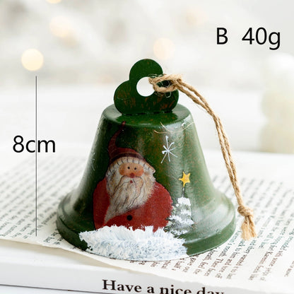 Christmas Cute Minimalist Santa Claus Iron Holiday Festival Hanging Ornaments Decorative Props