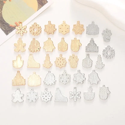 1 Set Alloy Christmas Tree Santa Claus Snowflake Pendant Jewelry Accessories