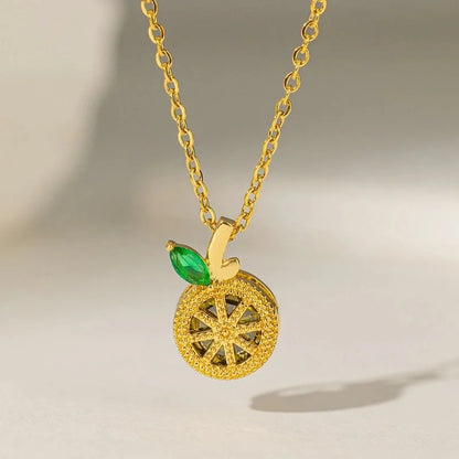 Titanium Steel Copper Plating Geometric Flower Copper Necklaces