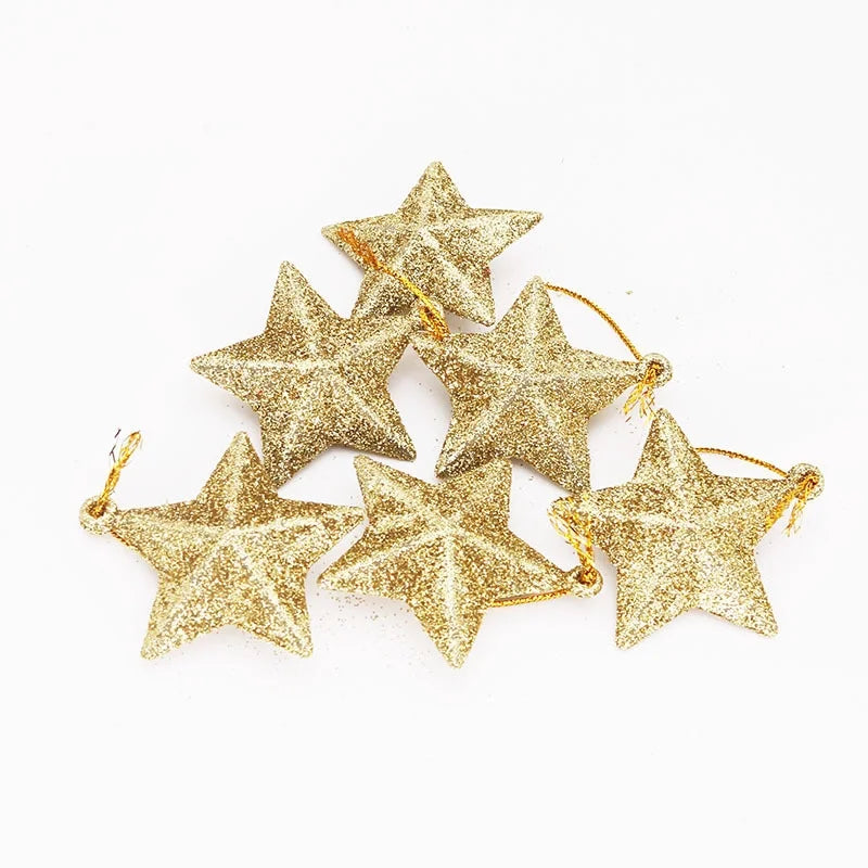 Christmas Vintage Style Pentagram Plastic Indoor Party Festival Hanging Ornaments