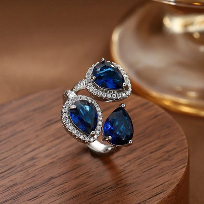 Copper Geometric Open Rings