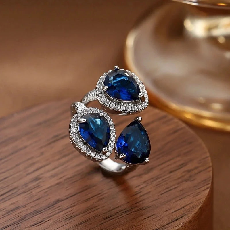 Copper Geometric Open Rings