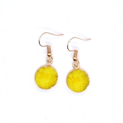 3 Pieces Womens Round Plastic Resin Imitation Natural Stone Round Earrings Go190430120011