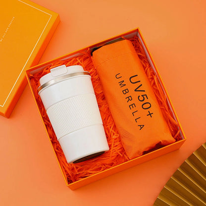 Business Gift Set Women's Day Gift Employee Activity Insulated Cup Umbrella Suitable For Clients