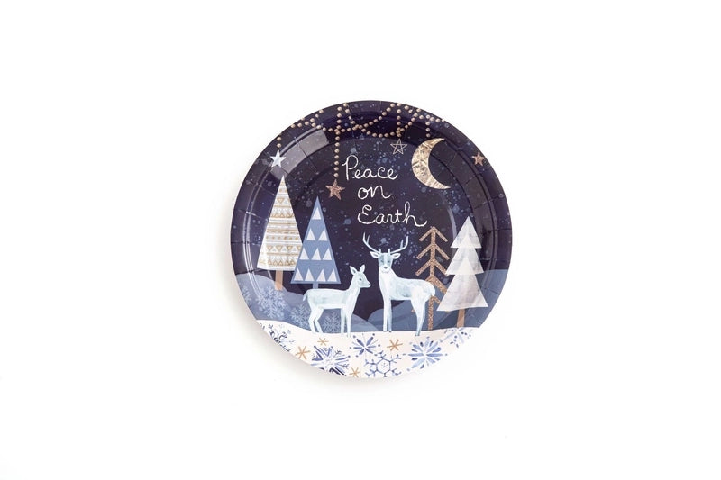 Factory Design Christmas Paper Plate Baking Light Salad Round Paper Plate 7 Inch 9 Inch Christmas Paper Plate