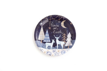 Factory Design Christmas Paper Plate Baking Light Salad Round Paper Plate 7 Inch 9 Inch Christmas Paper Plate