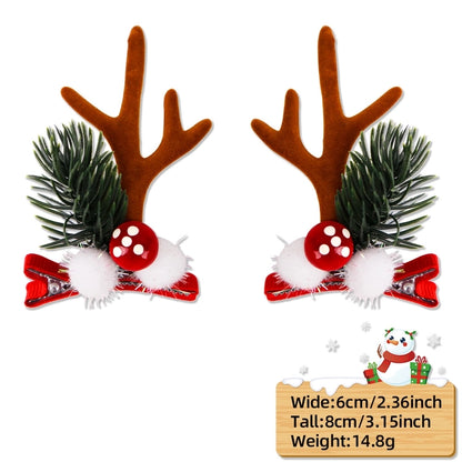 Christmas Cartoon Style Cute Antlers Party Festival Hairpin