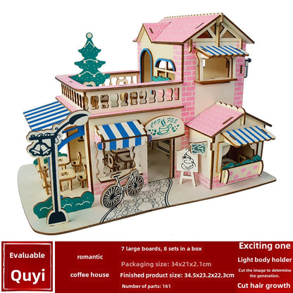 Stall Supply Children's Wooden 3D Puzzle Adult Puzzle Christmas Building Handmade Educational Model Toy
