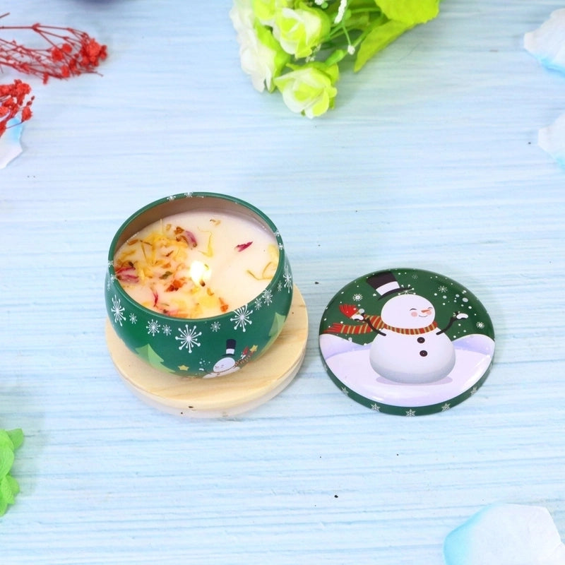 Christmas Fashion Santa Claus Contrasting Colors Flower Wax Metal