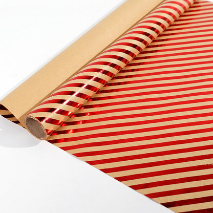 Kraft Paper Red Hot Stamping Christmas Gift Wrapping Paper Book Wrapping Paper