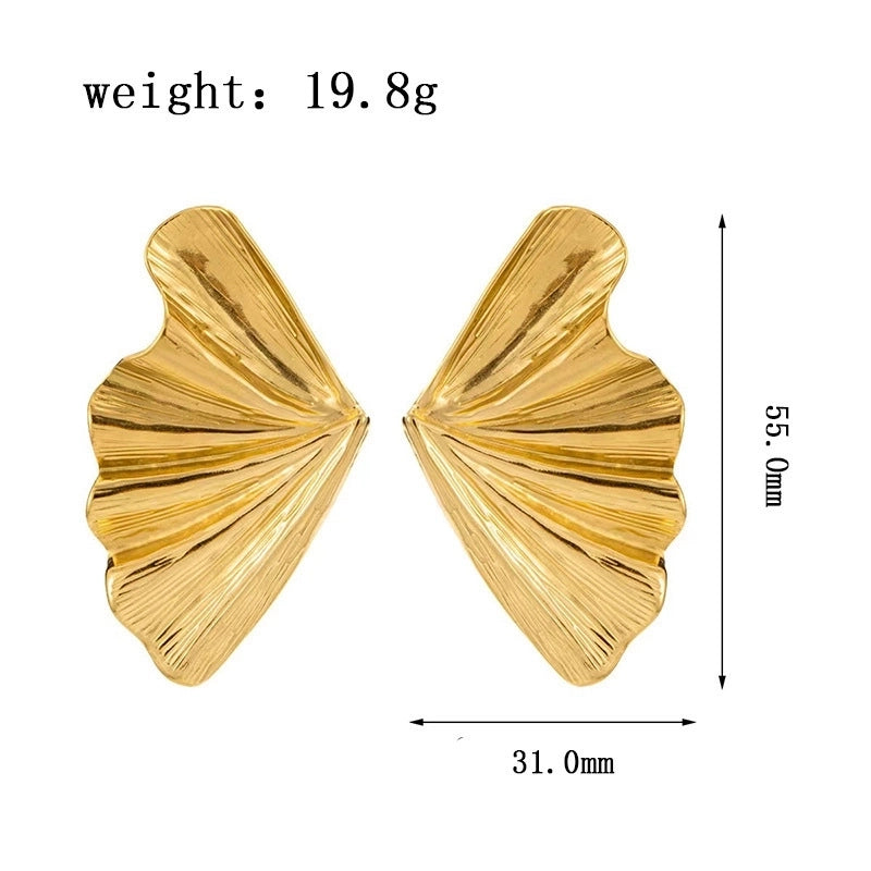 1 Pair Minimalist Star Heart Shape Plating Titanium Steel Drop Earrings Ear Studs