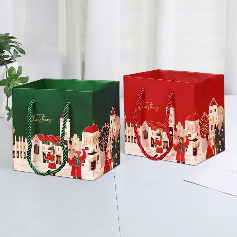 Christmas Cartoon Style Castle Party Festival Gift Wrapping Supplies