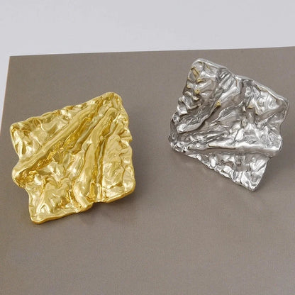 1 Pair Casual Minimalist Streetwear Solid Color Irregular Plating 304 Stainless Steel Ear Studs