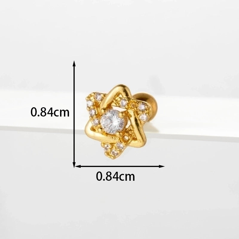 Ear Cartilage Rings & Studs Flower 316L Stainless Steel Copper