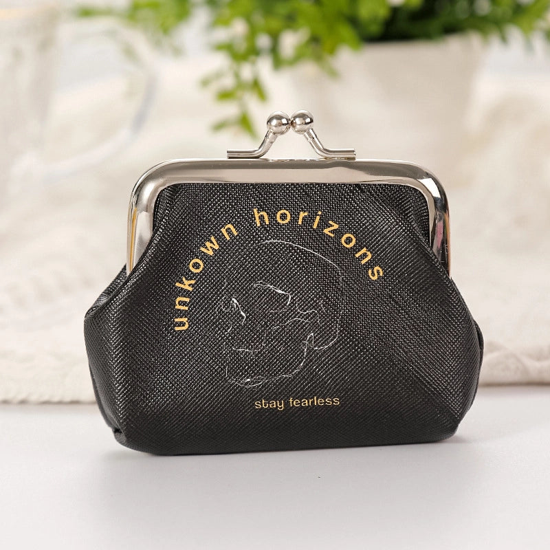 Women's Plant Pu Leather Buckle Kids Wallets