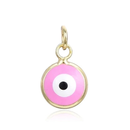 Fashion Devil\'s Eye Copper Enamel Pendant Necklace