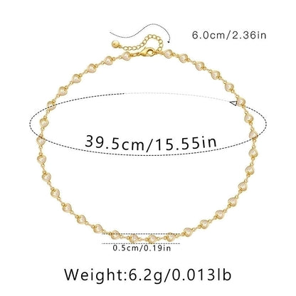 Ig Style Minimalist Solid Color Copper Plating Chain 18k Gold Plated Necklace