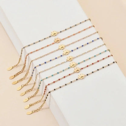 Minimalist Classic Style Crown Stainless Steel Plating Bracelets