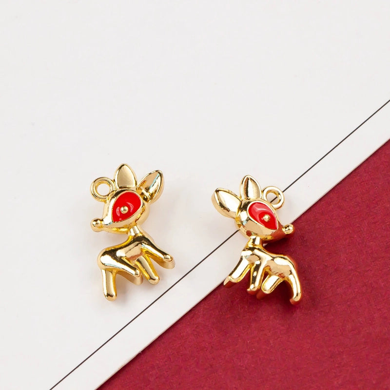 10 PCS/Package Alloy Bow Knot Bell Snowflake Pendant Jewelry Accessories