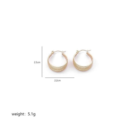 1 Pair Elegant Sweet Commute Heart Shape Plating Stainless Steel 18K Gold Plated Earrings
