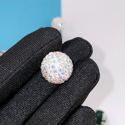 K16 Stars Diamond Ball Color Straight Hole Soft Clay Beads Mobile Phone Chain Bag Chain Diy Jewelry Accessories Beaded