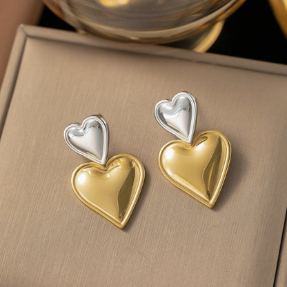 1 Pair Elegant Sweet Streetwear Geometric Plating Titanium Steel Earrings