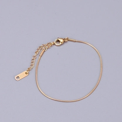 Heart 304 Stainless Steel Titanium Steel 18K Gold Plated Rose Gold Plated No Inlaid Anklet In Bulk