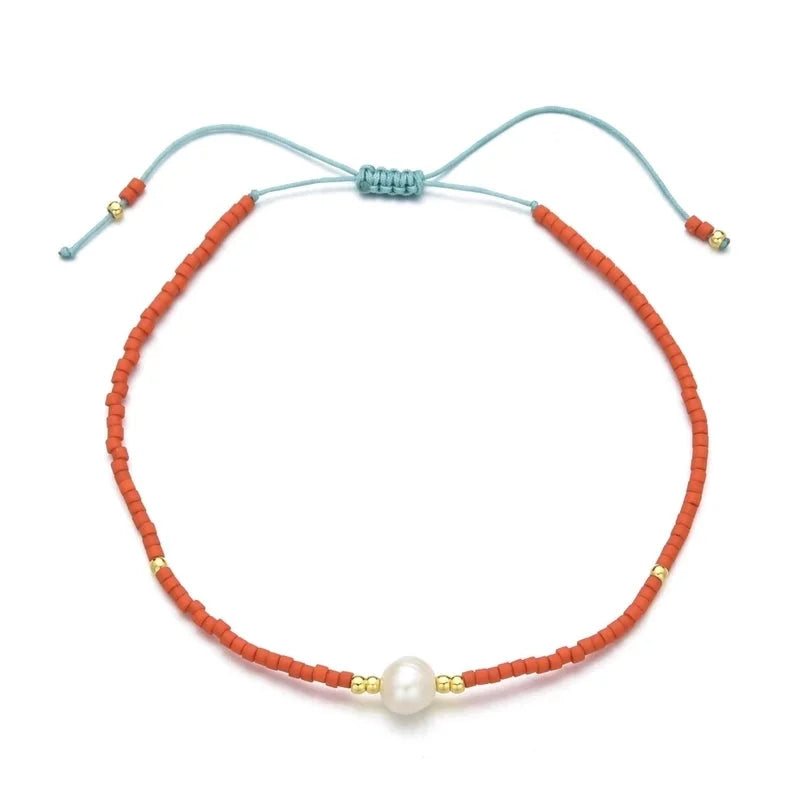 Bohemian Colorful Freshwater Pearl Seed Bead Bracelets
