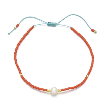 Bohemian Colorful Freshwater Pearl Seed Bead Bracelets