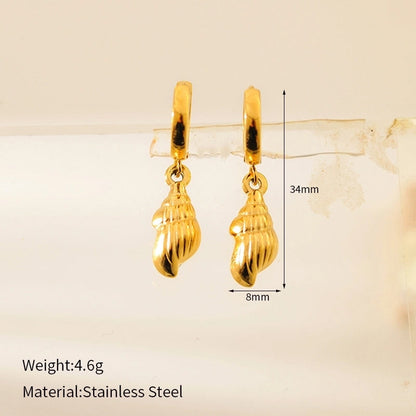 1 Pair Cute Luxurious Wedding Geometric 304 Stainless Steel 18K Gold Plated Stainless Steel Earrings