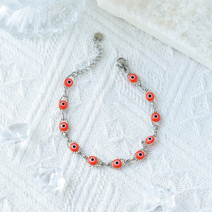 Casual Minimalist Devil's Eye 304 Stainless Steel Bracelets In Bulk