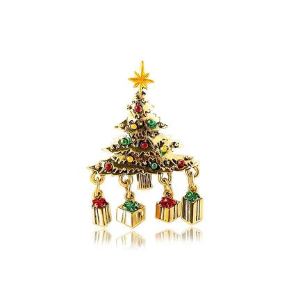 Cute Pin Animal Christmas Tree Snowman Alloy Plating Unisex Brooches