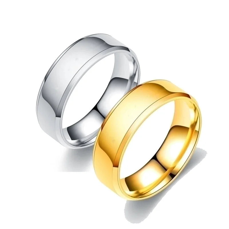 Hip-hop Round Stainless Steel Rings