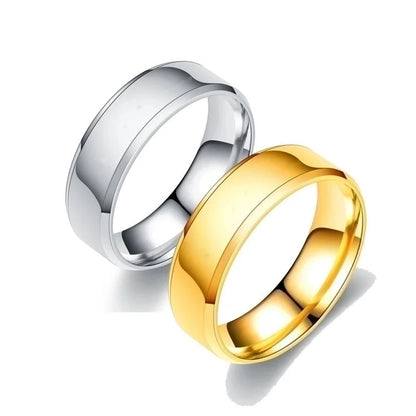 Hip-hop Round Stainless Steel Rings