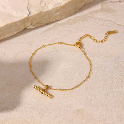 Women Minimalist Geometric 18K Gold Plated Anklets